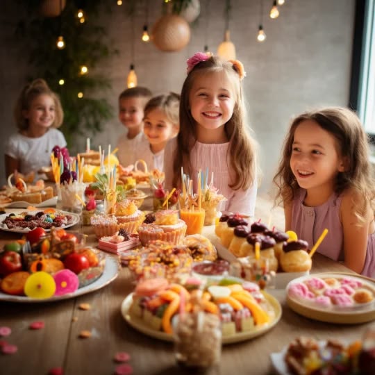 A magical space-themed birthday party setup