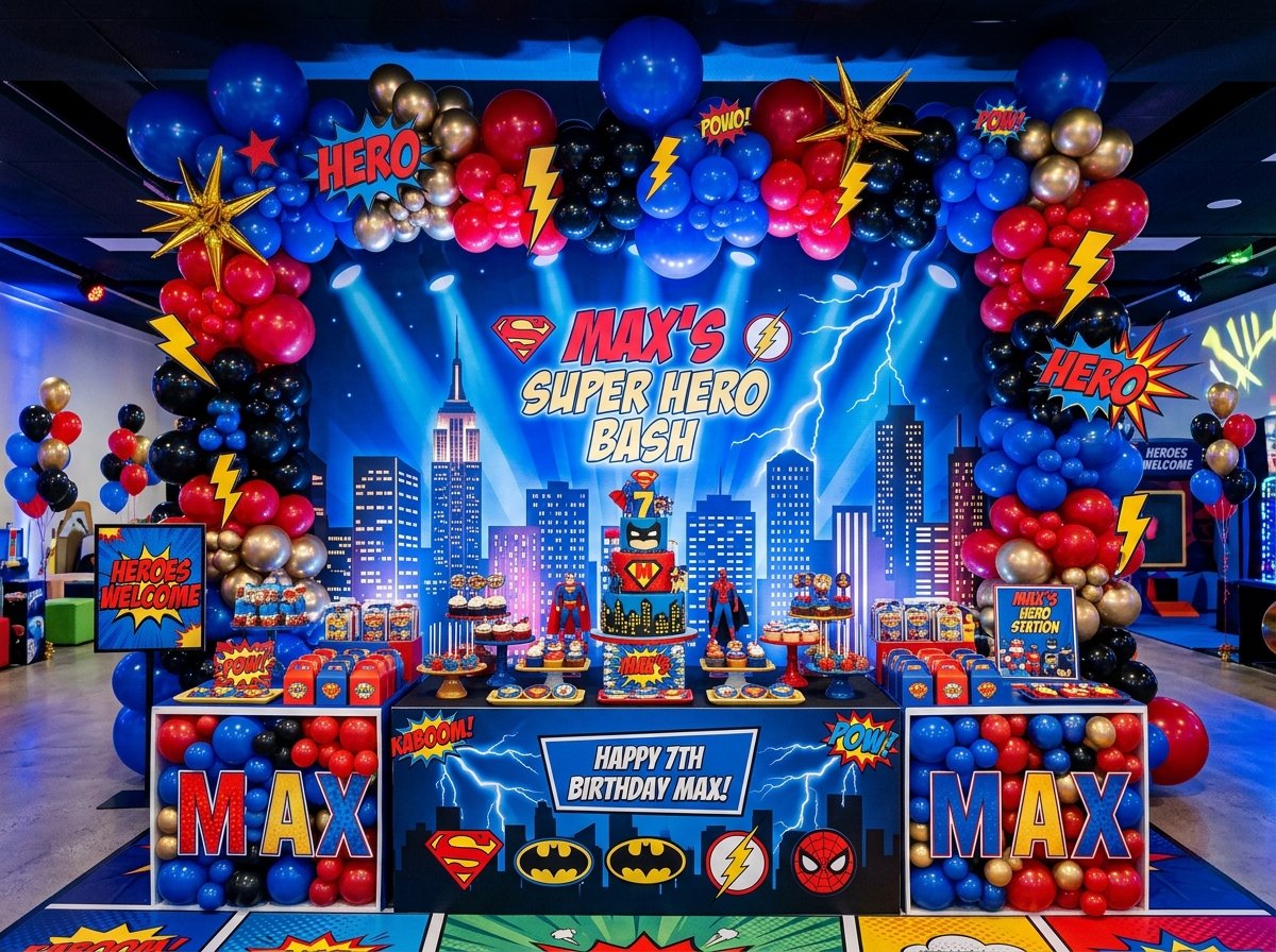 Superhero party room